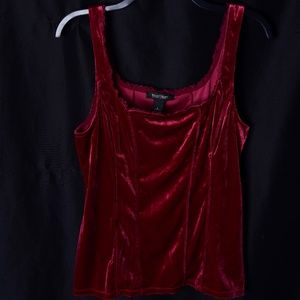 White House Black Market Wine Winter Velvet Cami